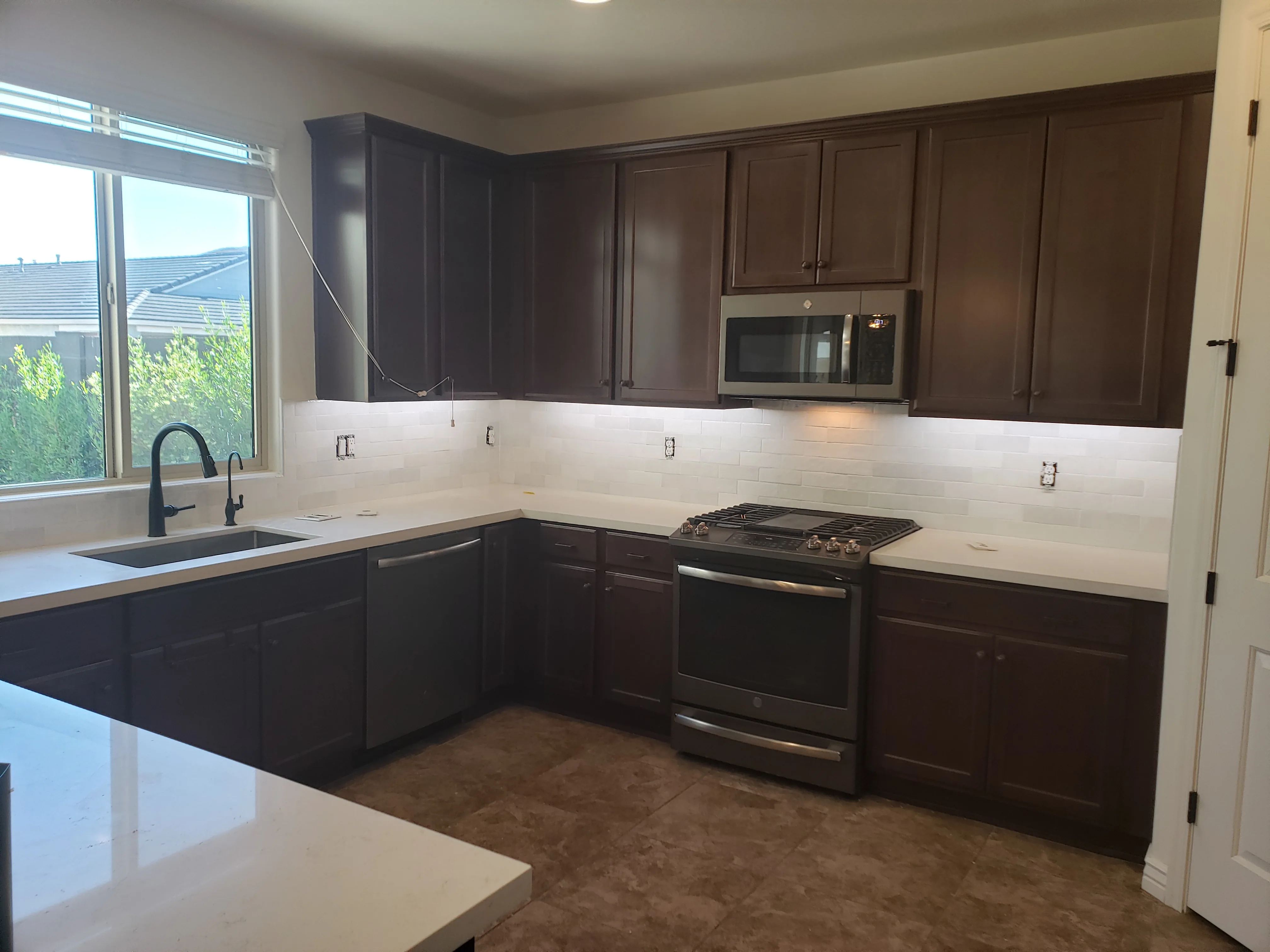 White Subway Tile Kitchen Backsplash