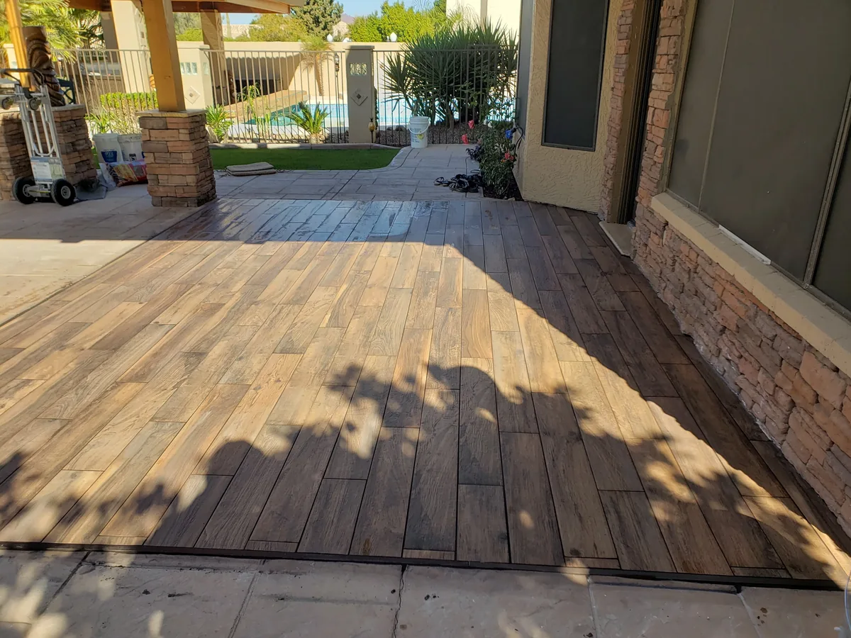 Patio Wood-Look Tile Patio Wood-Look Porcelain Tiles | Albaner Tile and Stone Phoenix