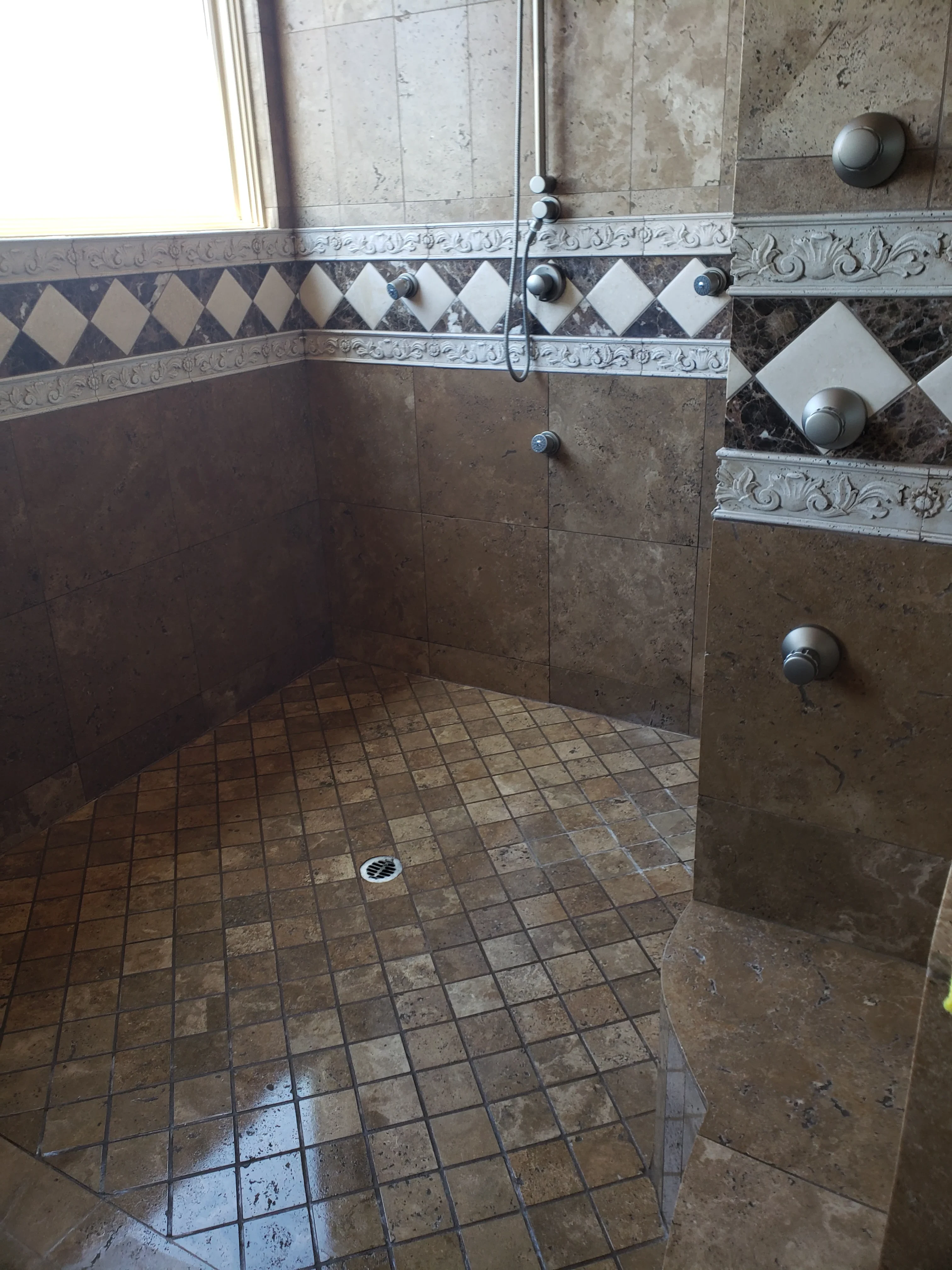 Travertine Tile Shower